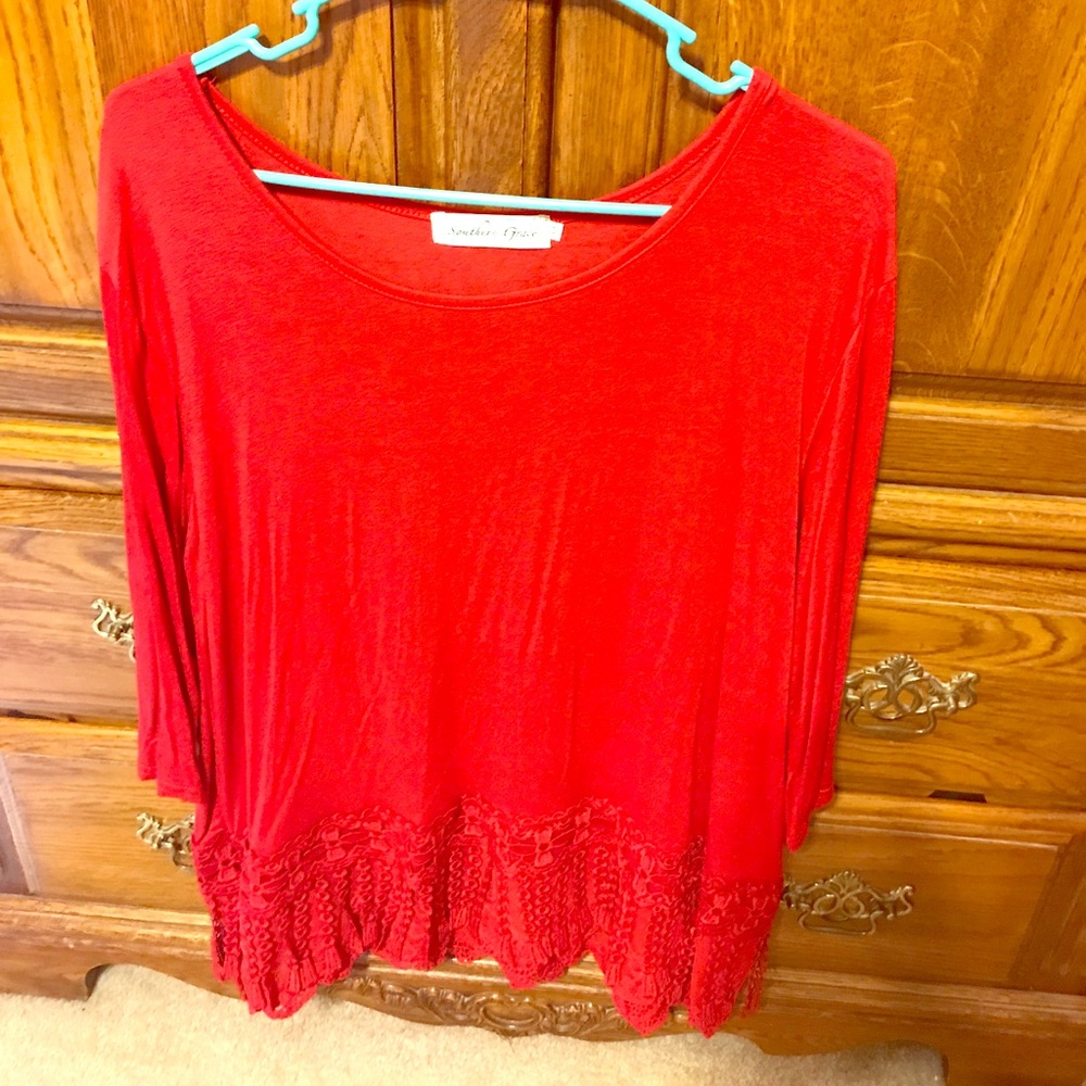 Red blouse