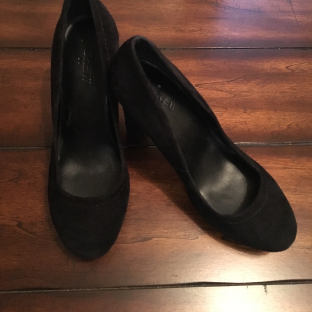 J. Crew Factory suede block heels pumps