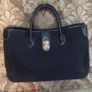 Elegant Black Dooney and Bourke Signature Tote