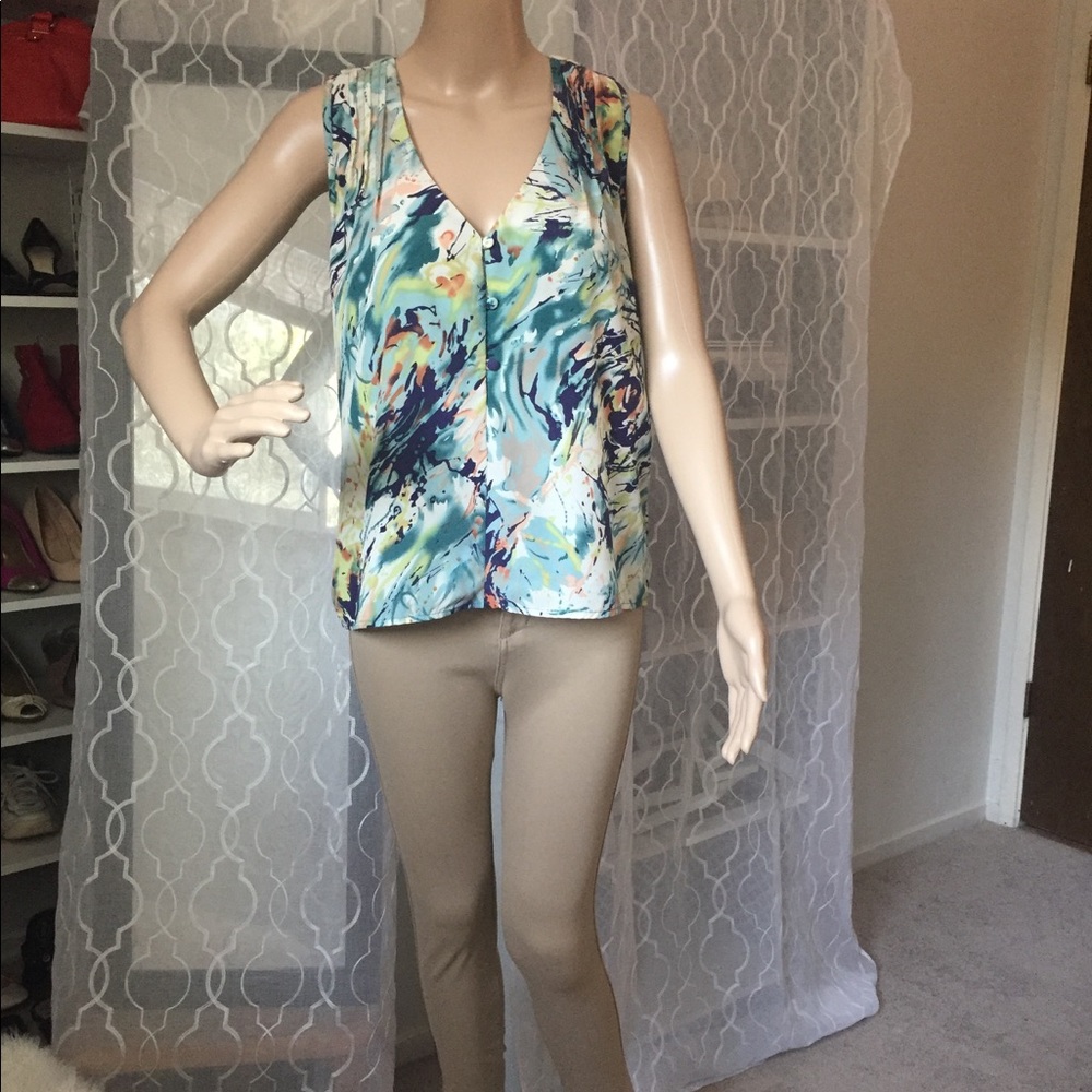 Kylee halter top blouse with buttons
