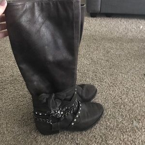Tall dark brown Not rated boots
