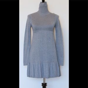 H&M Grey Turtleneck Knit Empire Waist Bubble Dress