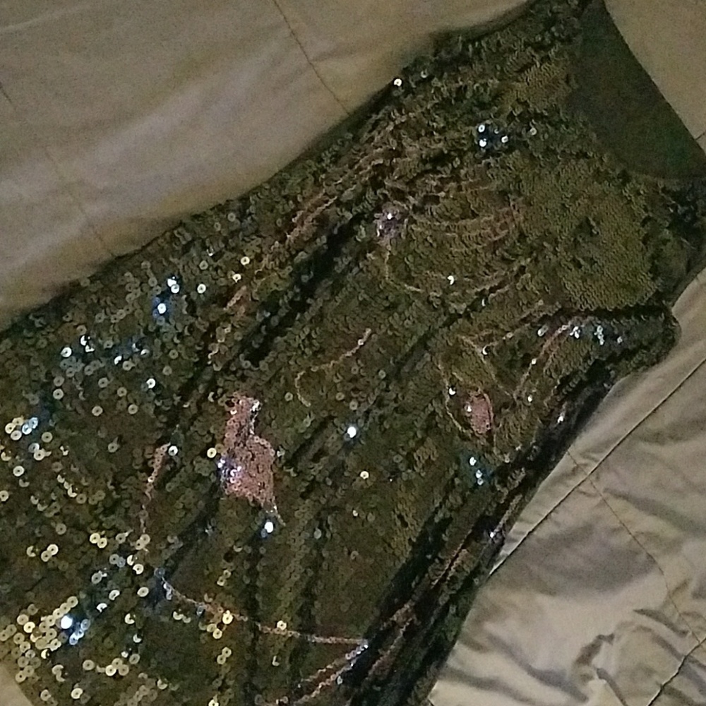 Black sequence dress