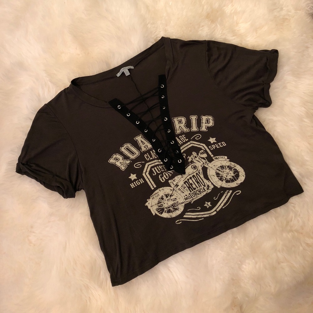 Charlotte Russe Lace Tee
