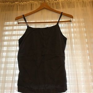 Navy blue linen tank top