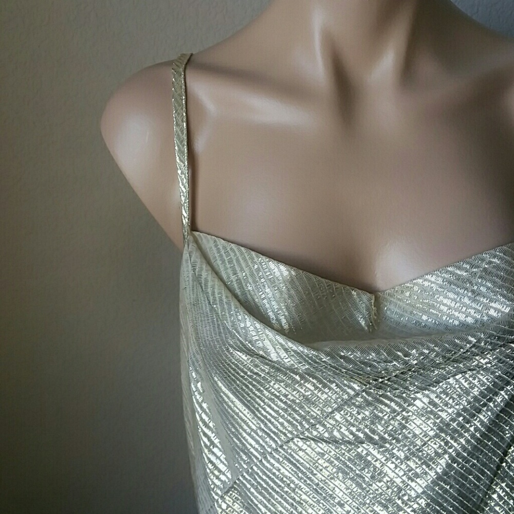 Shiny Golden Tank Top Cami