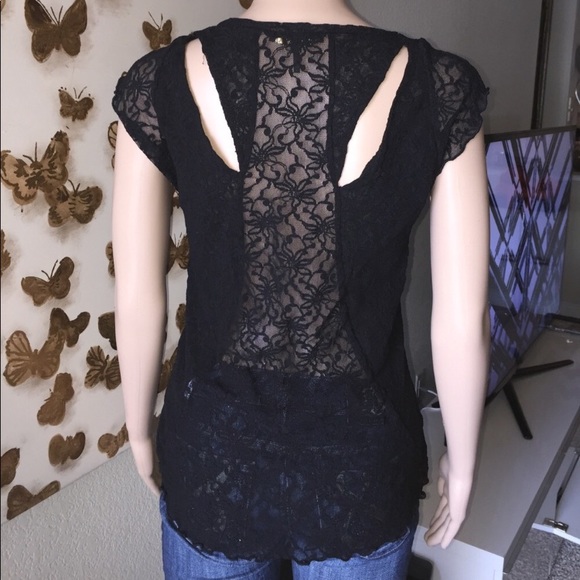 Maje Paris designer sheer black shirt - Picture 2 of 8