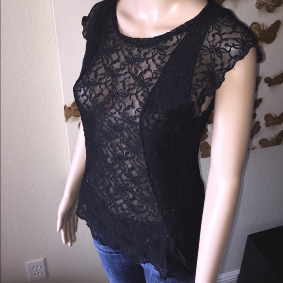 Maje Paris designer sheer black shirt - Picture 4 of 8