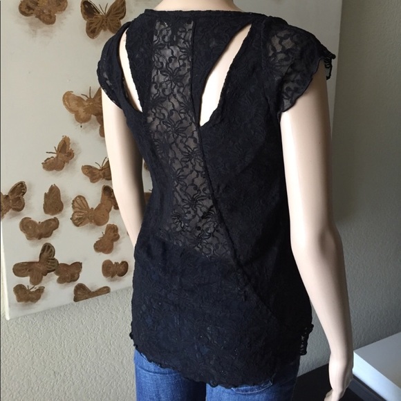 Maje Paris designer sheer black shirt - Picture 5 of 8