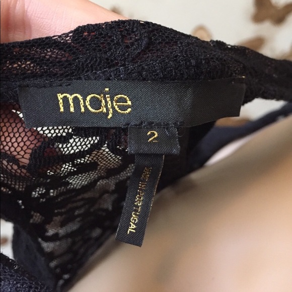 Maje Paris designer sheer black shirt - Picture 6 of 8