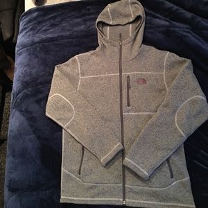 Men's grey Northface zip up hoodie size medium