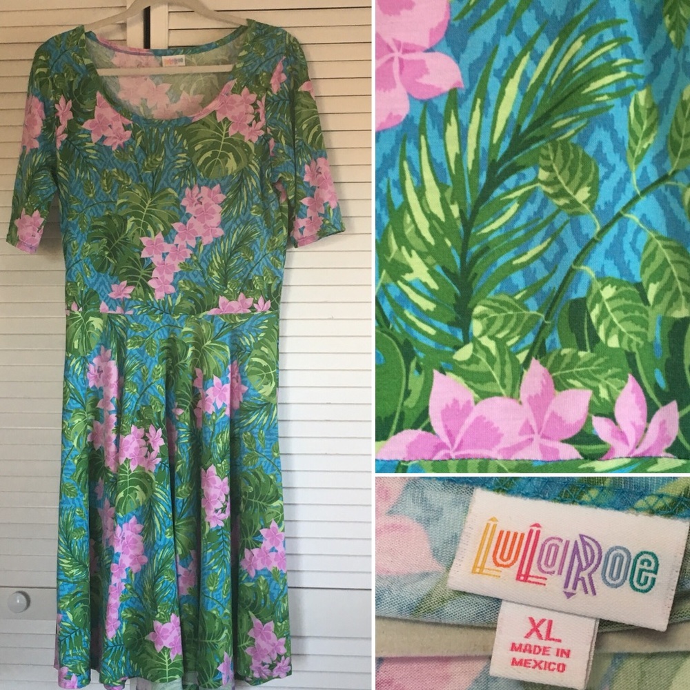 LuLaRoe Nicole XL Fun Print; perfect condition