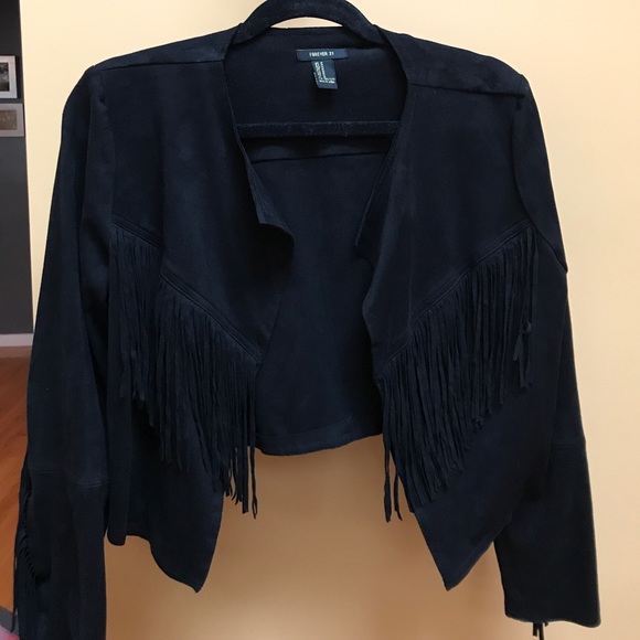 Forever 21 Jackets & Blazers - Forever 21 black suede fringe jackets. NWOT
