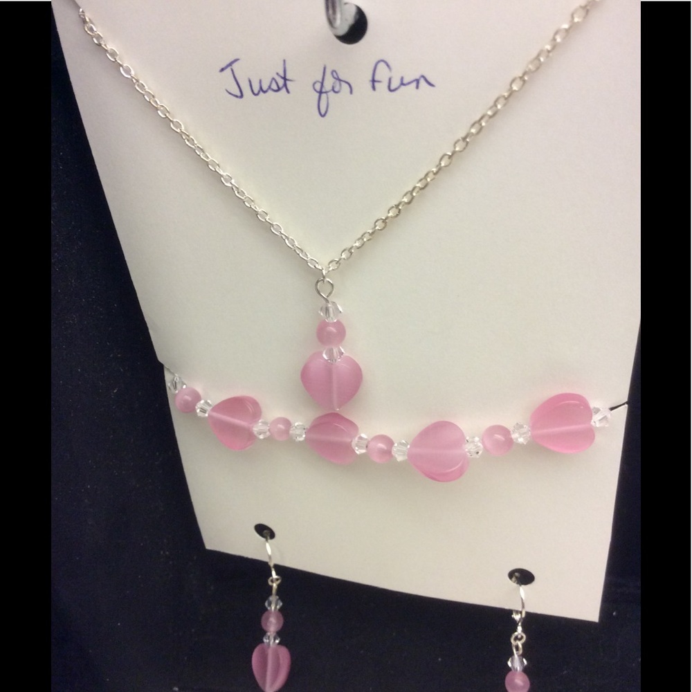 Necklace, earrings, bracelet