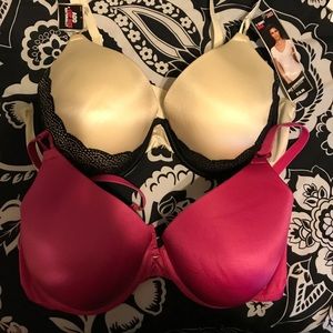 T shirt Bras- two for one! never been worn