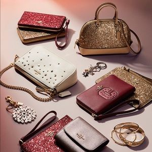 Coach Gold Ultra Mini Glitter Crossbody