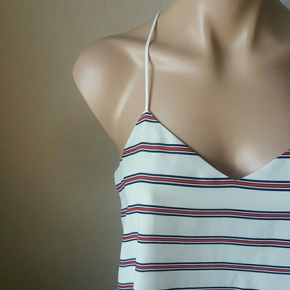 Super Cute Red and Blue Stripped Tank Top