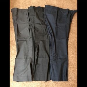 Three pairs of Indochino suit pants, never worn.