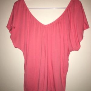 V-cut Coral Top