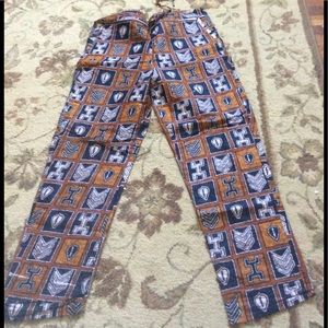 African print pants