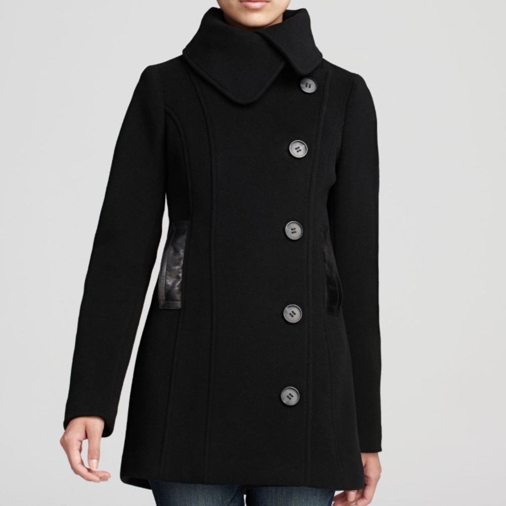 Mackage Brown Effie Pea Coat