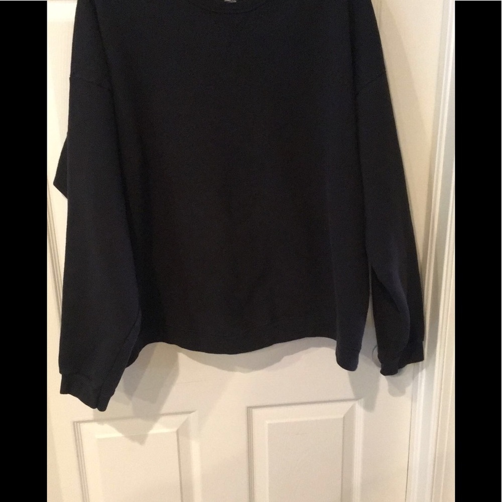 Plain black crewneck