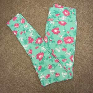🦄 Unicorn Lularoe floral leggings OS