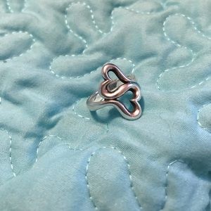 James Avery Double Heart ring