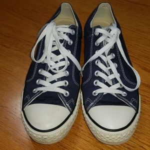 Converse All star Blue Canvas low shoes size 12