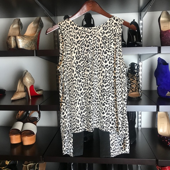 Parker Raven Leopard-Print Silk Open-Back Top - Picture 4 of 8
