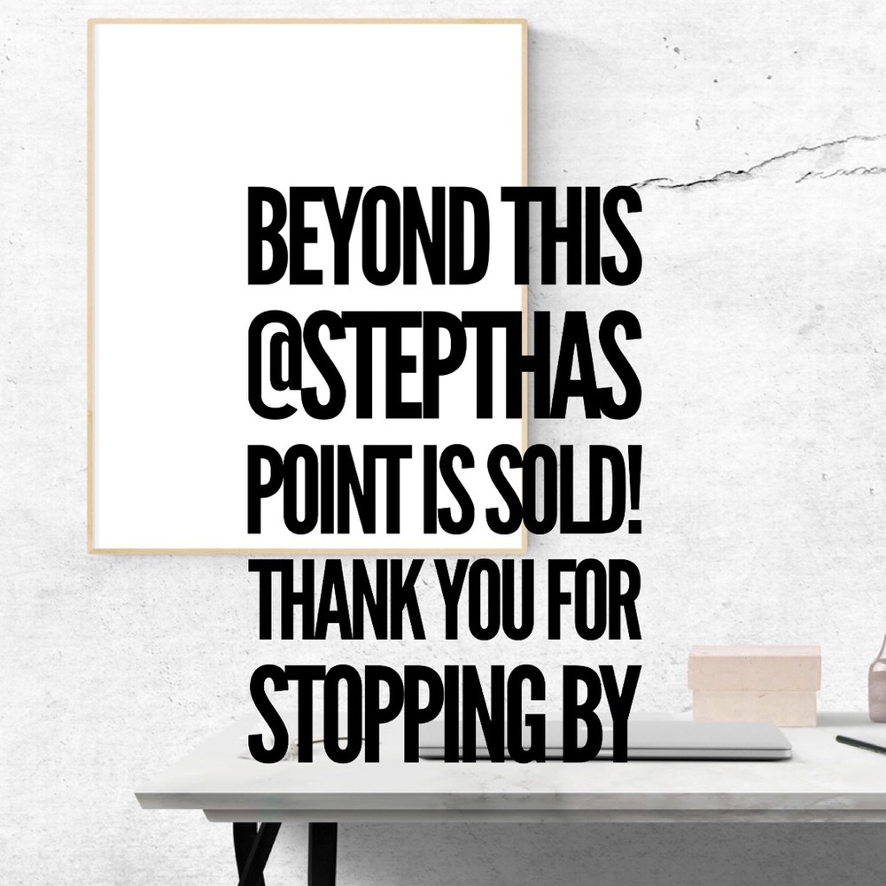 Beyond this point is sold
