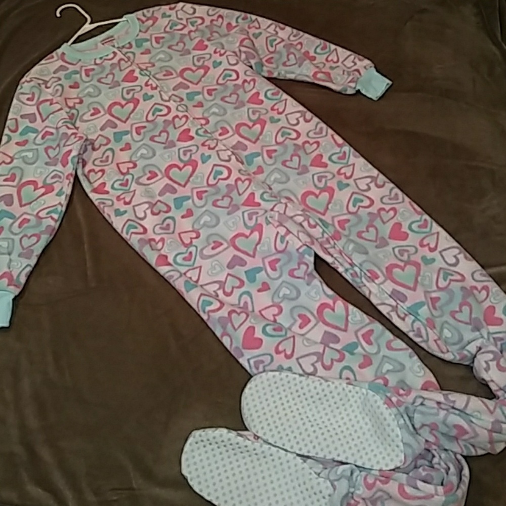 Women's fleece footie pjs