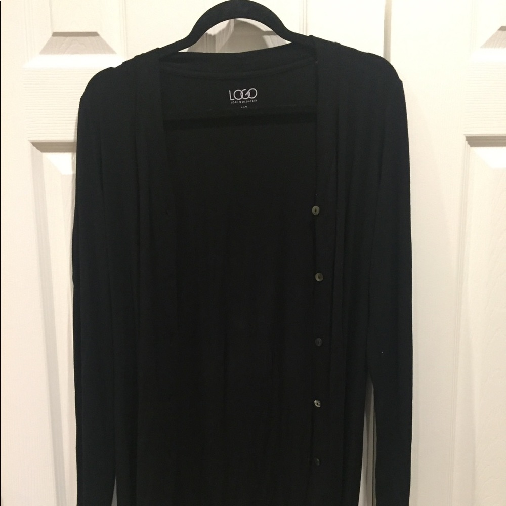 LOGO black button front cardigan size XS