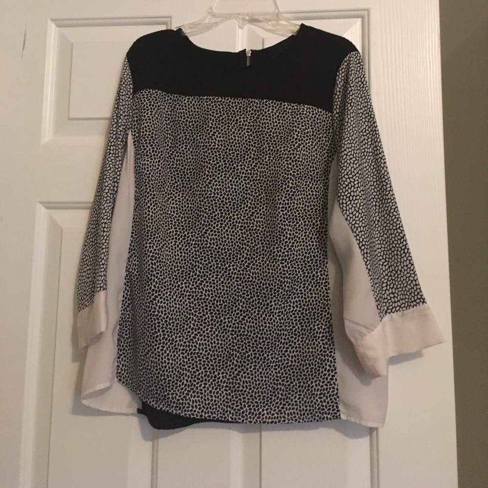 Black and white blouse