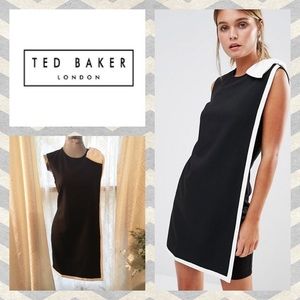 New Ted Baker Double Layer Black & White Dress