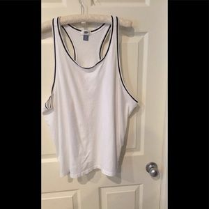 Striped lining racerback tank top