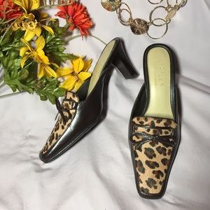 🐯Liz Claiborne Flex Heeled Open Back Mule Loafer