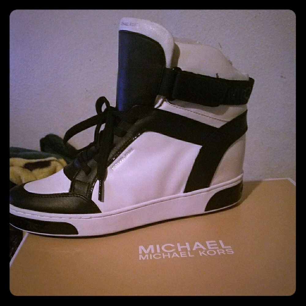 Michael Kors Two-Tone High-Top Sneaker