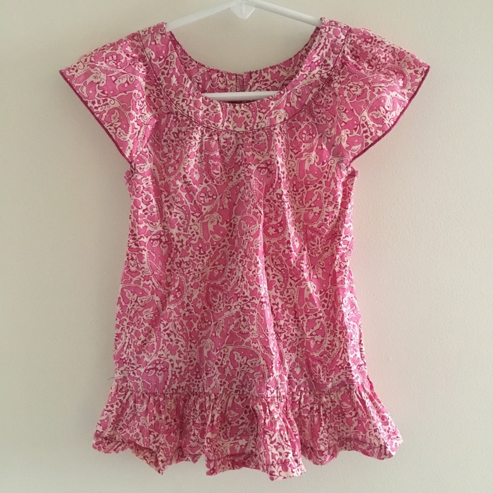 PEEK pink cotton dress sz 12-18 mo