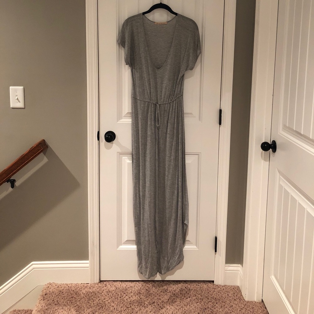 Boutique Gray Maxi Dress
