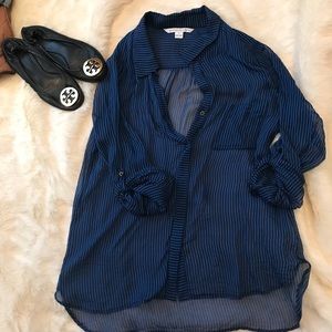 100% silk DVF button down blouse