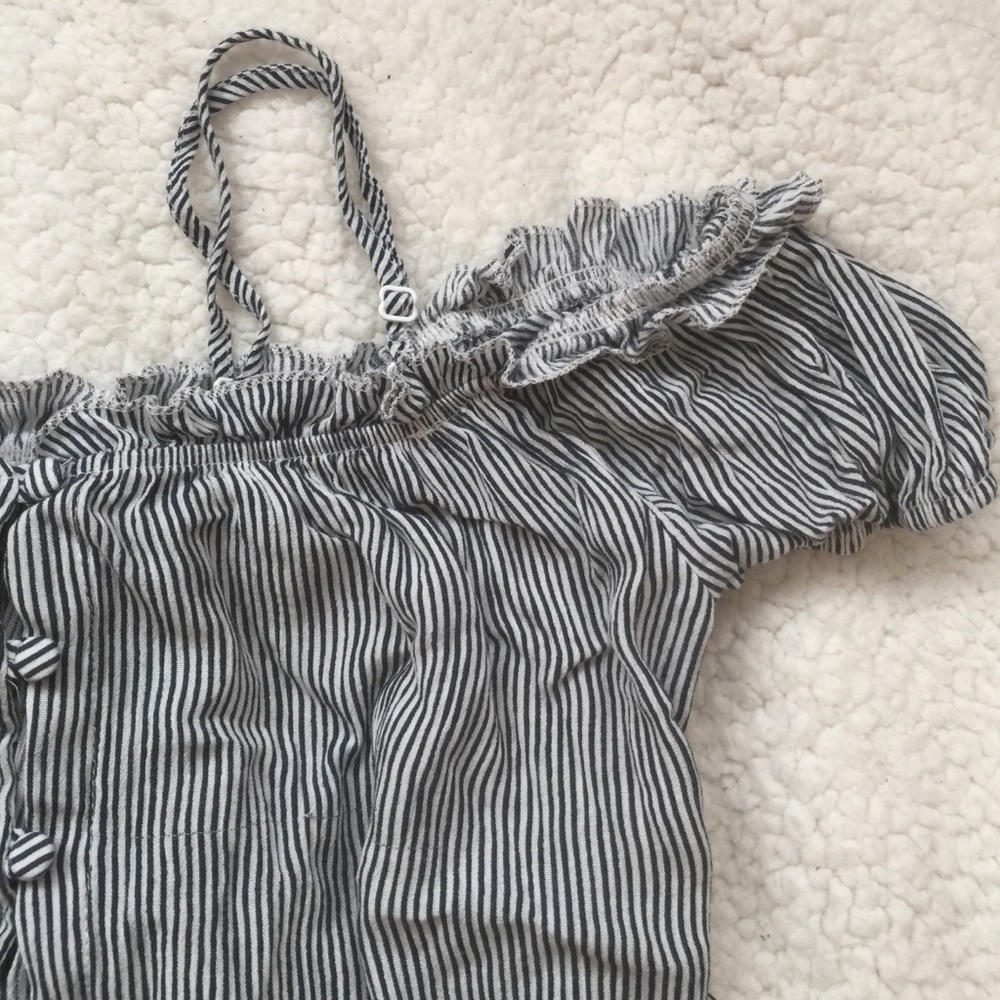 Striped Off-The-Shoulder Top/ American Eagle