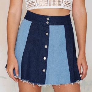 Nasty Gal Block Party Denim Skirt