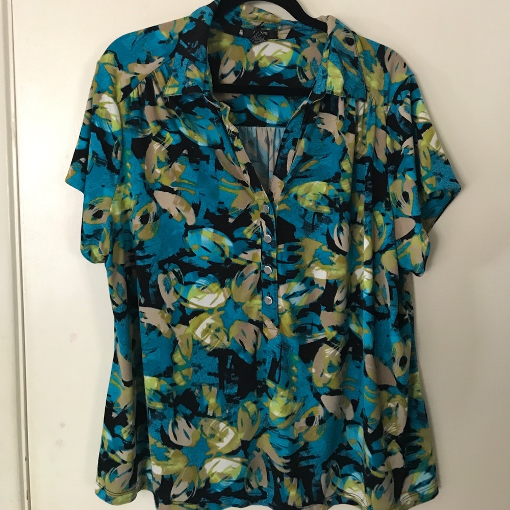 Alfani Collared Shortsleeve Shirt sz 3x