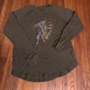 Men's lucky brand long sleeve waffle shirt