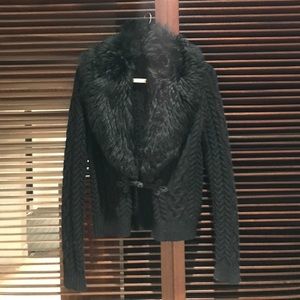 Ralph Lauren Wool and Shearling Cardigan