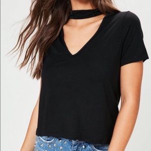 Missguided choker neck tee