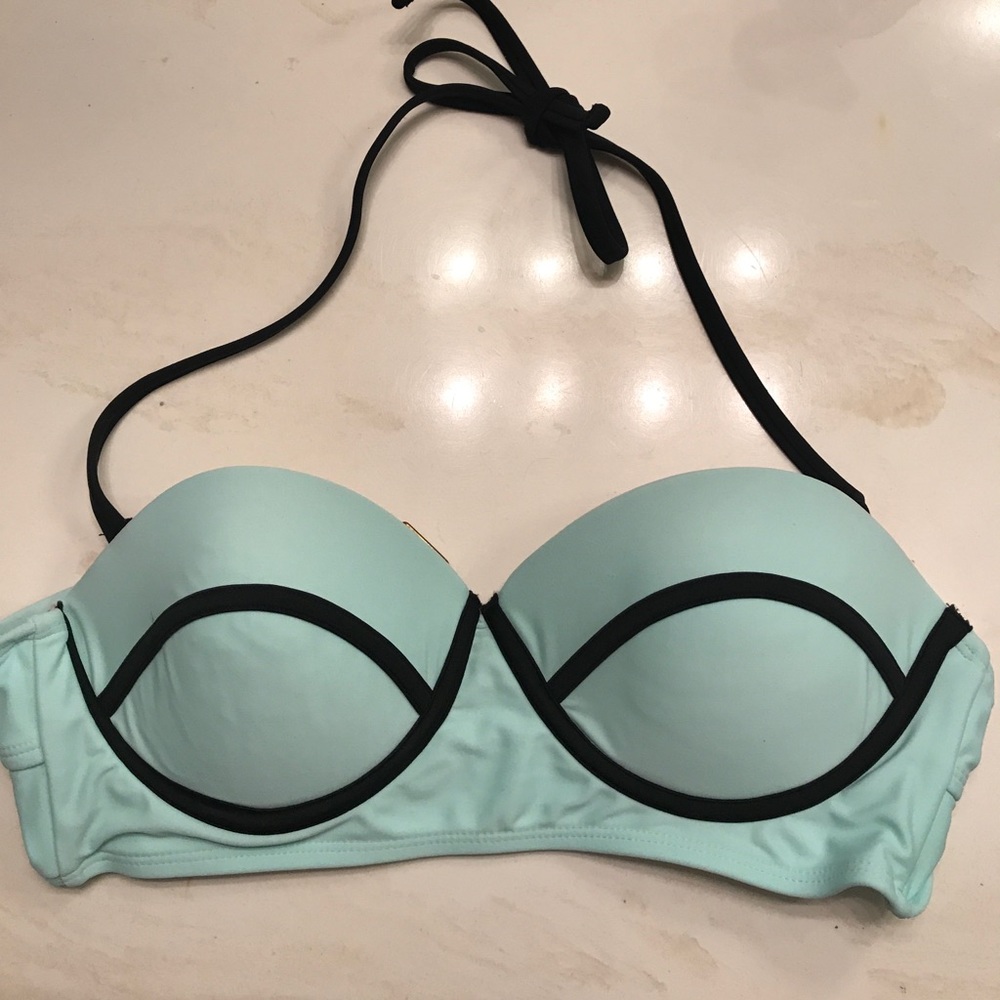 Teal aqua blue bikini top!