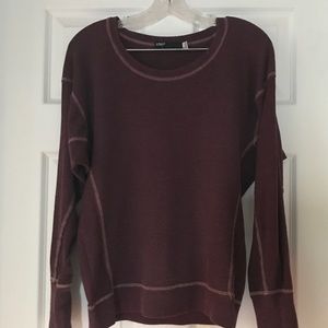 Burgundy/wine colored thermal type top