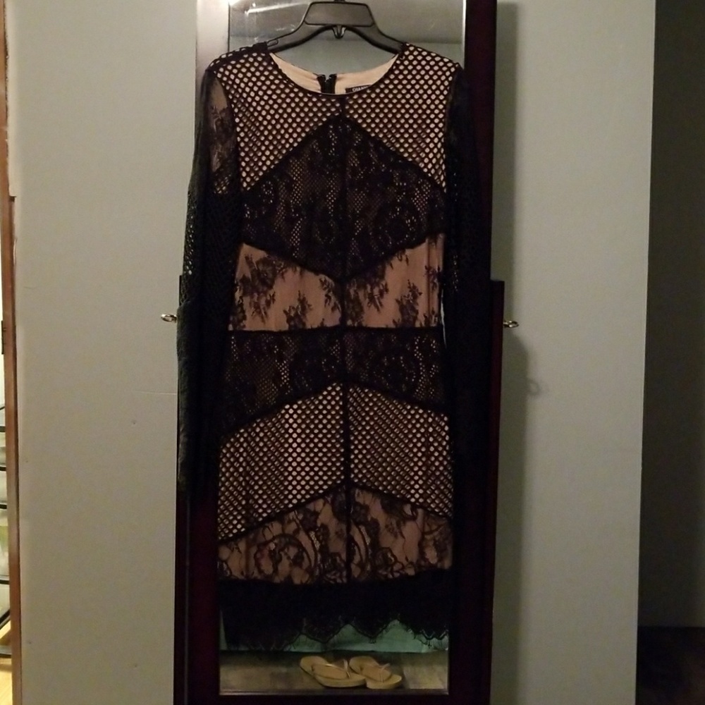 Nude black dress